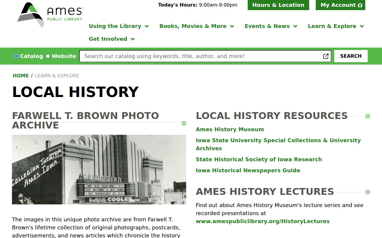 Ames city directory local history research routes