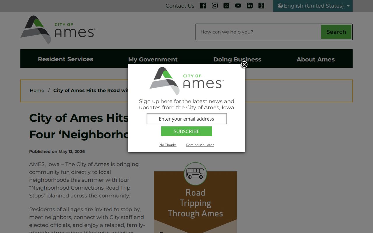 Neighborhood Connections events for Ames neighbors