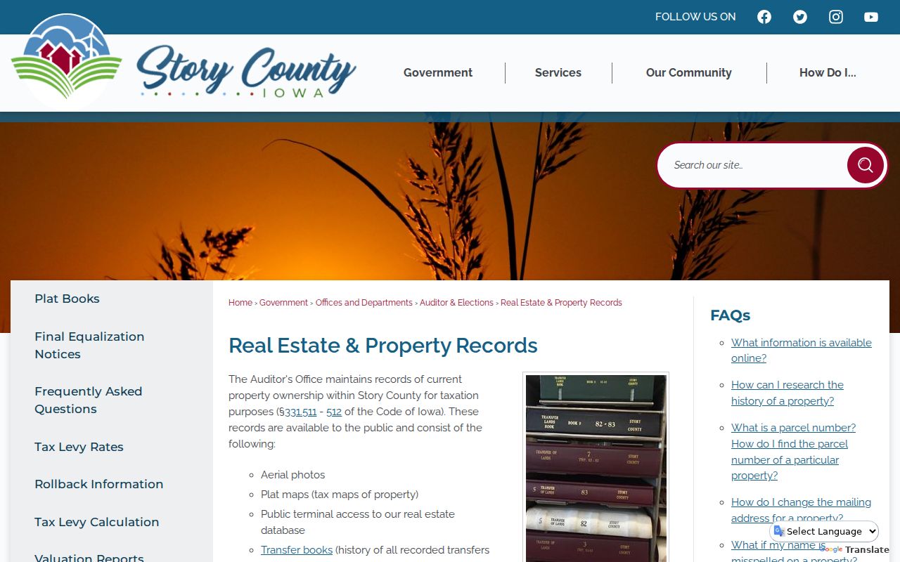 Story County property records used to compare Ames neighbors