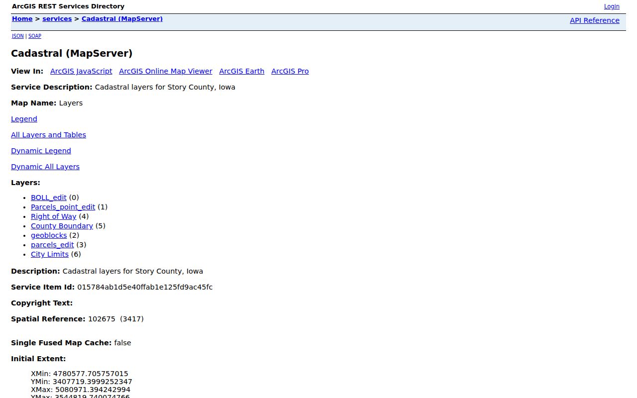 Ames street directory cadastral map service